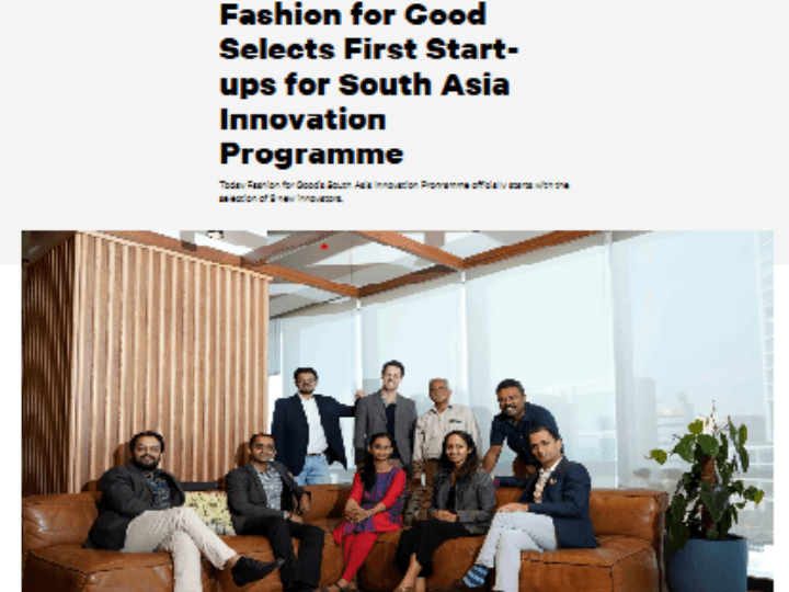 Endorsed by Fashion for Good for alternate sustainable material innovation